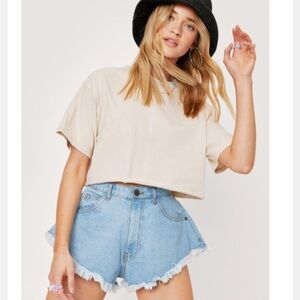 Nasty Gal Light Tan Crop Top